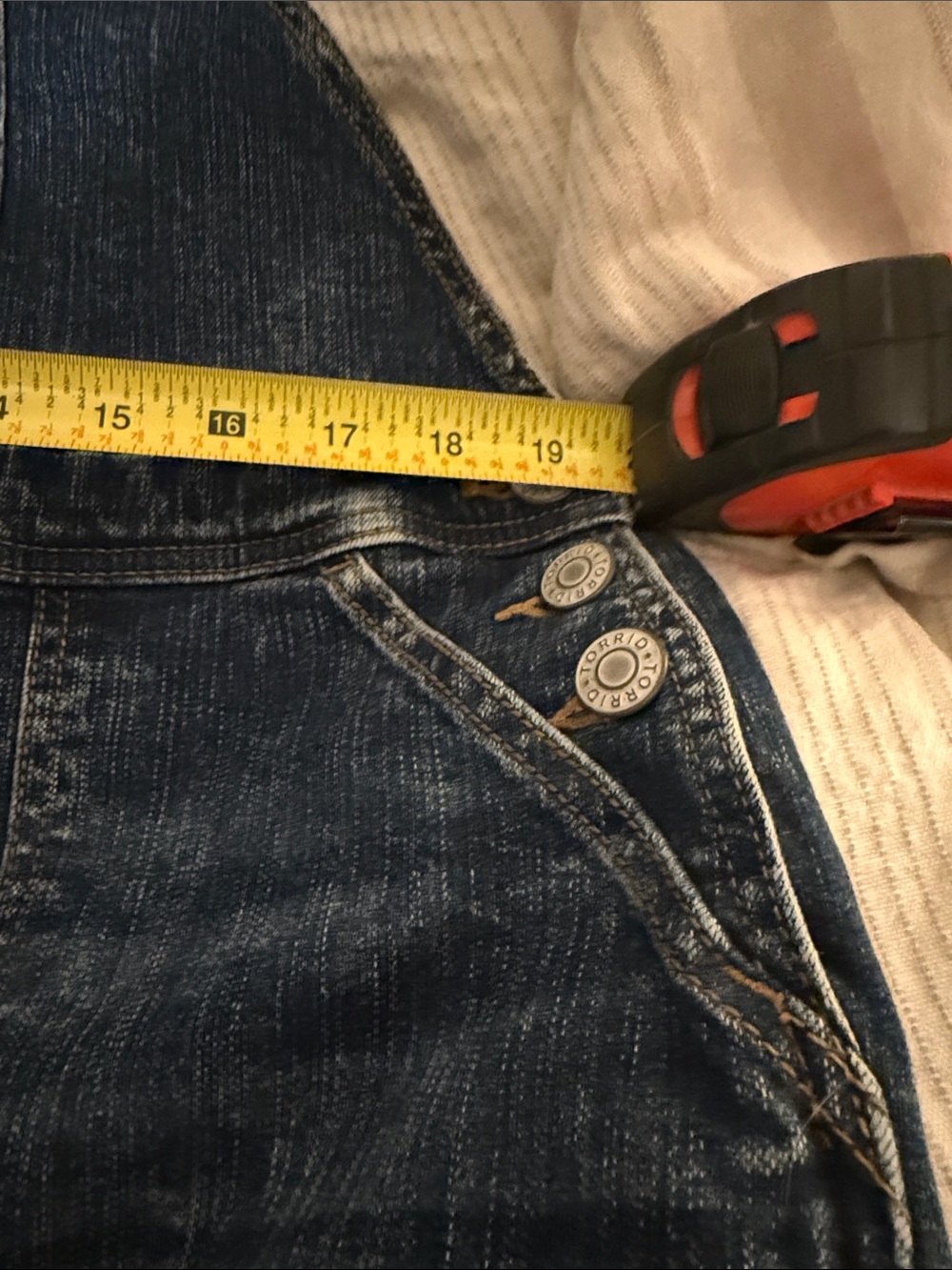 Torrid Real McCoy Vintage Stretch High Rise Classic Dark Blue Denim Overalls - Picture 8 of 8